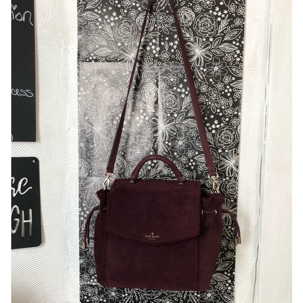 Kate Spade purple/maroon suede bag